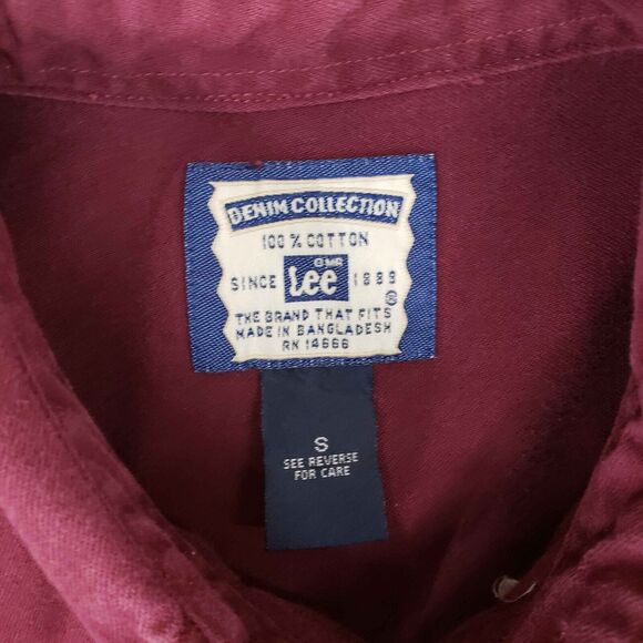 Vintage Lee Denim Collection University of Minnesota Mens‎ Small Burgundy Shirt - Picture 3 of 5
